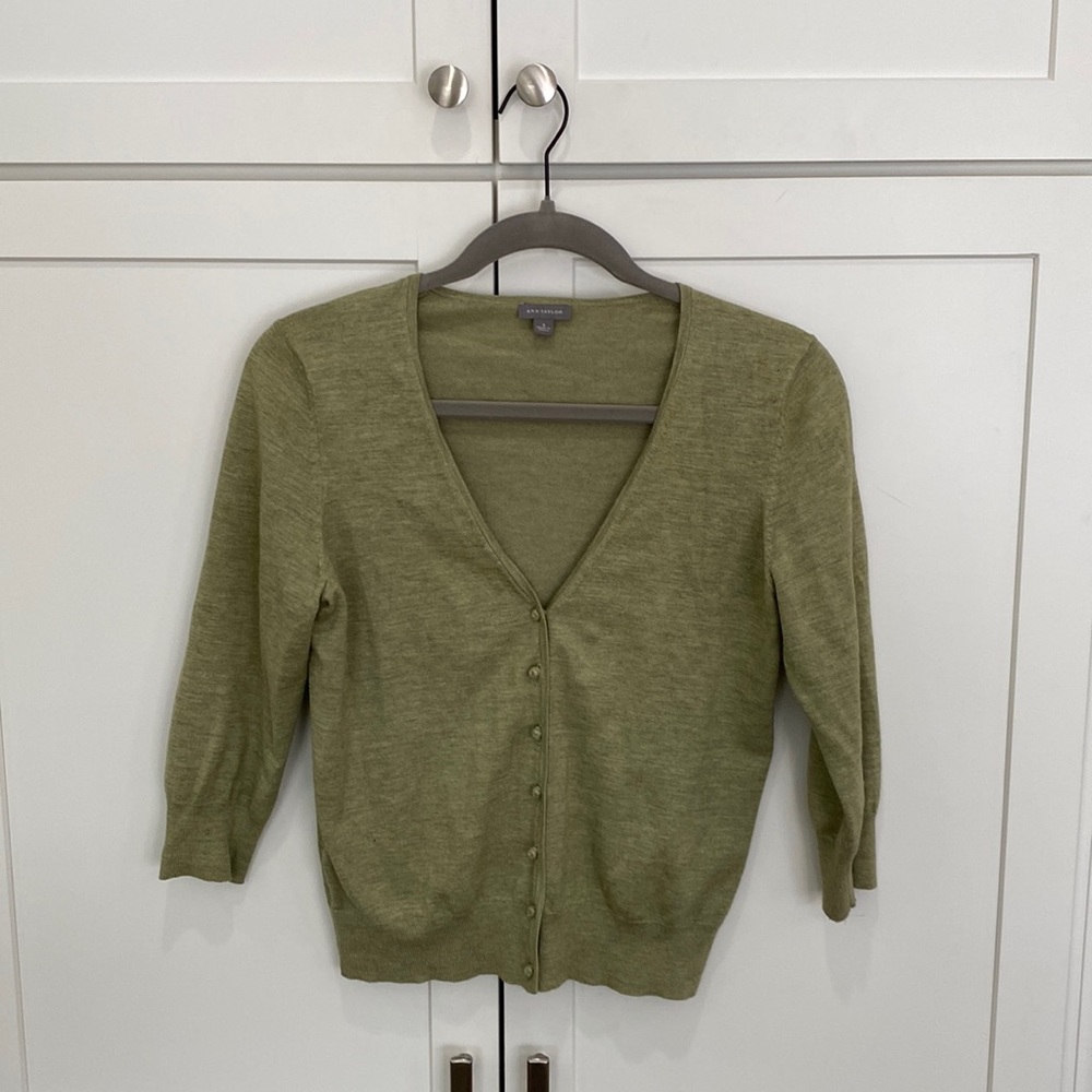 Light green cardigan